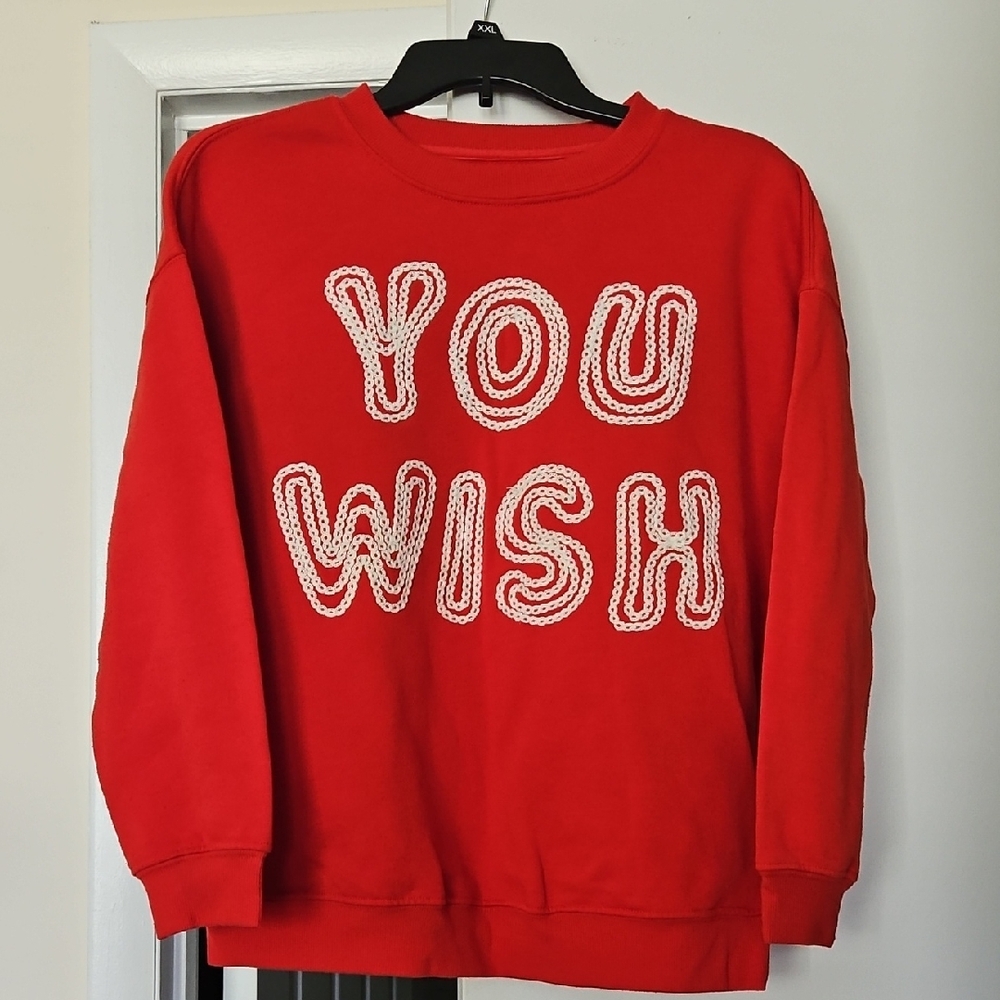 Red 'You Wish' Sweatshirt